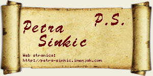 Petra Sinkić vizit kartica